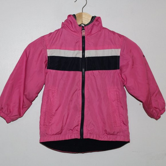 🌈OSHKOSH Girl Fully lined Rain Coat Jacket Pink - Picture 7 of 7